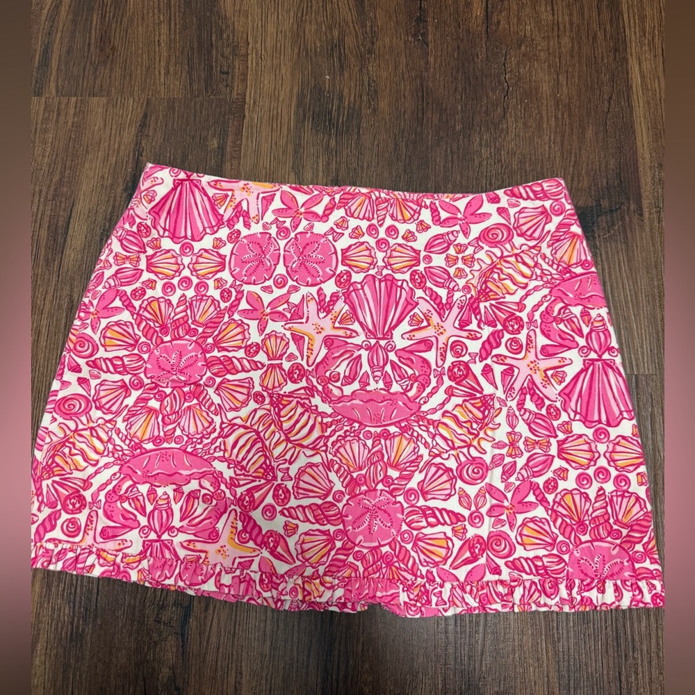 Lilly Pulitzer Pink and Orange Patterned Skirt